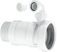 McAlpine 90mm Straight Flexible WC Pan Connector with Vent Boss 180-380mm Length WCF26SV