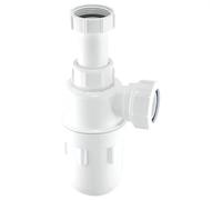McAlpine A10A Bottle Trap 75mm Water Seal Adjustable Inlet Multifit Compression Outlet 1.25"