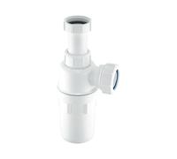 McAlpine A10AR 75mm Water Seal Resealing Adjustable Inlet Bottle Trap with M in White McAlpine White