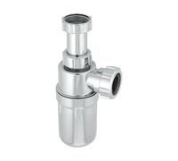 McAlpine A10AR-CP 75mm Water Seal Chrome Plated Plastic Resealing Adjustable Inlet Bottle Trap with Multifit Outlet 1.25" in Silver McAlpine Silver