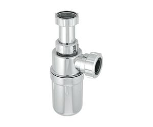 McAlpine A10AR-CP 1.25-Inch Plastic Plated Resealing Adjustable Inlet Bottle Trap - Chrome