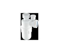 McAlpine A10V 75mm Water Seal Anti-Syphon (Silentrap) Bottle Trap with Multi in White McAlpine White