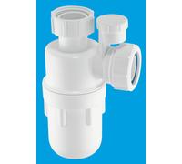 McAlpine A10V 75mm Water Seal Anti-Syphon (Silentrap) Bottle Trap with Multifit Outlet 1.25" in White McAlpine White
