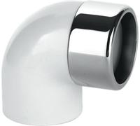 McAlpine ABS32/35A-CB 90 Degree Bend CP Brass x ABS Connector, White