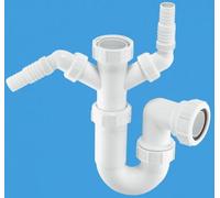 McAlpine Adjustable 75mm Appliance Trap with Twin Nozzles (Ø38mm Outlet) WM11