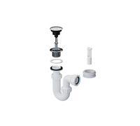 McAlpine All in One Fast Fix Basin Clicker Basin Waste & 1 1/4" Tubular Trap - BK2