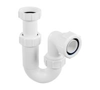 McAlpine ASA10-FS 75mm Water Seal Adjustable Inlet Tubular Swivel 'P' Trap, Universal Outlet Fixed Stalk