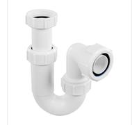 McAlpine ASA10-FS 75mm Water Seal Adjustable Inlet Tubular Swivel 'P' Trap, Universal Outlet Fixed Stalk