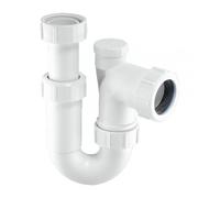 McAlpine ASA10V Adjustable Inlet Tubular Swivel Anti-Syphon 'P' Trap-1.25 inch, White