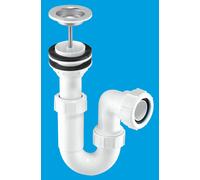 McAlpine ASA10W 75mm Water Seal Adjustable Inlet Tubular Swivel Basin Trap with 1.25" Multifit Outlet in White McAlpine White