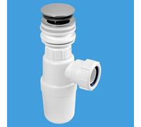 McAlpine Basin Clicker Waste & Bottle Trap 1.25" White BK1