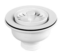 Mcalpine Basket Stainer Waste White, 1.5 Inch - BWST-WH