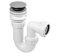 Mcalpine Bathroom Durable All In One Fast Fix Wash Basin Clicker Mechanism Waste With Tubular Drainage Trap Adjustable Height Bk2