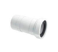 Mcalpine Bathroom Inlet Plain End Outlet Straight Flexible Wc Pan Connector Medium Length White Finish Wc-F23P Polypropylene