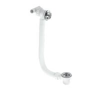 Mcalpine Bathroom Waste Outlet Fitting Plug Chain 2 Way Connector Waste Flow Flexible Overflow Tube Chrome Plated Grating Wf21