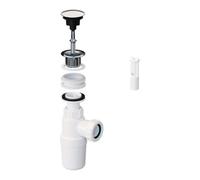 Mcalpine Bk1 All In One Fast Fix Basin Clicker Waste & Bottle Trap