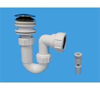 McAlpine BK2 All in One Fast Fix Basin Clicker Waste & Tubular Trap in White McAlpine White