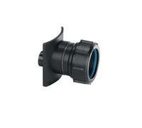 McAlpine BOSS82CAST-BL Black Mechanical Two Piece Cast Iron Soil Pipe Boss Connector to suit 22mm drill size McAlpine Black