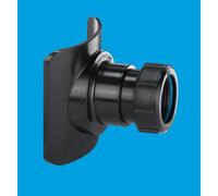 McAlpine BOSSCONN82Z-BL Black Mechanical Soil Pipe Boss Connector for 57mm hole saw size, supplied with fixing tool and suitable for 4"/110mm soil pip