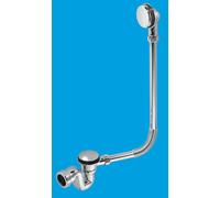 McAlpine BRASSTRAP-50-CP 1.5" Chrome Plated Brass Trap, Chrome Plated Brass Combined Waste & Overflow w/ 70mm Spring-Loaded Mushroom Plug & matching McAlpine Silver