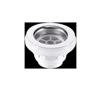 McAlpine BSW10 1.5" Backnut Bath Waste: 70mm Stainless Steel Flange x 1.5" T in White McAlpine White