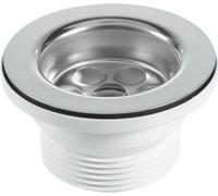 Mcalpine Bsw10Pc Centre Pin Bath Waste 70mm Stainless Steel Flange Black Pvc Plug