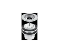 McAlpine BSW11P 1.25" x 60mm Stainless Steel Flange Centre Pin Basin Waste: in White McAlpine White