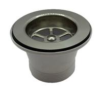 Mcalpine Bsw21P Centre Pin Sink Waste 85mm Stainless Steel Flange With Plug