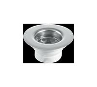 McAlpine BSW21PC Centre Pin Sink Waste: 85mm Stainless Steel Flange with Plu in Silver McAlpine Silver
