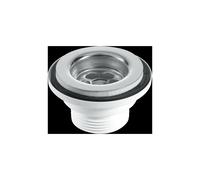 McAlpine BSW2PC 60mm Stainless Steel Flange Centre Pin Basin Waste with Blac in Black McAlpine Black