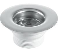 McAlpine BSW3PC Centre Pin Sink Waste: 85mm Stainless Steel Flange with Plug