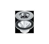 RAK Ceramics 1 1/2 inch Stainless Steel Waste with Plug | Chrome | Brass | 85mm x 37mm x 85mm