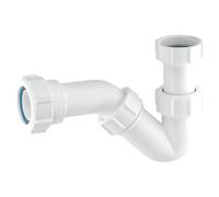Mcalpine Bt1 Adjustable Inlet Tubular Swivel 'P' Trap (19Mm Seal), 1.25 Inch, White