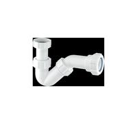 McAlpine BT2 19mm Water Seal Adjustable Inlet Tubular Swivel 'P' Trap with M in White McAlpine White
