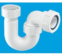 McAlpine BT4 50mm Water Seal Tubular Swivel 'P' Trap with 1.25" Multifit Outlet in White McAlpine White