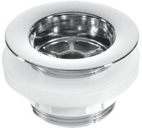 McAlpine BW5 1½" Backnut Bath Waste: 70mm Chrome Plated Plastic Flange x 1½" Tail: Unslotted: Plug