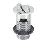 Mcalpine Bw60Sph-Cb 1.25" Chrome Plated Brass Basin Waste - Backnut Model 60mm Flange X 3.5" Tail With Swivel Handle Plug