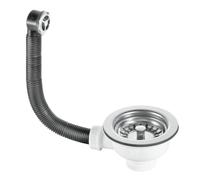 McAlpine BWSTOFSS 1.5" Basket Strainer Waste & Overflow - 113mm Stainless Steel Flange, Stemball Plug