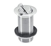 Mcalpine Bwu60Sph-Cb 1.25" Chrome Plated Brass Basin Waste - Backnut Model 60mm Flange X 3.5" Tail With Swivel Handle Plug