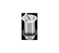 McAlpine BWU60SPH-CB 1¼" Chrome Plated Brass Basin Waste - Backnut Model: 60mm Flange x 3½" Tail with Swivel Handle Plug