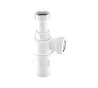 McAlpine C10A 1.5-Inch Adjustable Inlet Bottle Trap - White