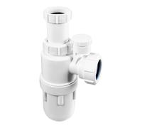 McAlpine C10AV-SV 75mm Water Seal Anti-Syphon (Silentrap) Adjustable Inlet Bottle Trap with Silicone Non-Return Valve and Multifit Outlet