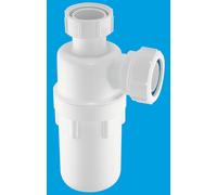 C10R 75mm Water Seal Resealing Bottle Trap with Multifit Outlet 1.5" McAlpine White One Size