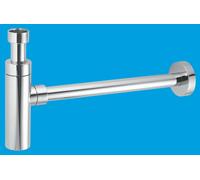 McAlpine CA32UK-CB Chrome Plated Brass Basin Kit with Cylindrical Bottle Trap in Silver McAlpine Silver