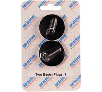 Mcalpine Card-1 Two Basin Plugs - Bp3T - Black Pvc Plug 1.5" With Triangle (For 1.25" Waste) X 2