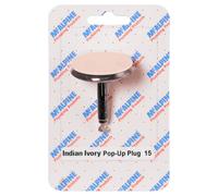 McAlpine Card 15 Indian Ivory Pop-Up Plug Elegant Bathroom Accessory - PUPLUG-II in Beige McAlpine Beige