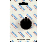 McAlpine CARD-19 Sink Overflow Stopper - O/FSTOP-BL Fits Standard Sink Overflow in Black McAlpine Black