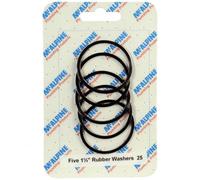 McAlpine CARD-25 Five 1.5" Rubber Washers - RW2 x 5 in Black McAlpine Black