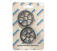 McAlpine CARD-32 Two Chrome Plated Grids For Shower Traps - STWGR-CP x 2