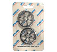 McAlpine CARD-32 Two Chrome Plated Grids For Shower Traps - STWGR-CP x 2